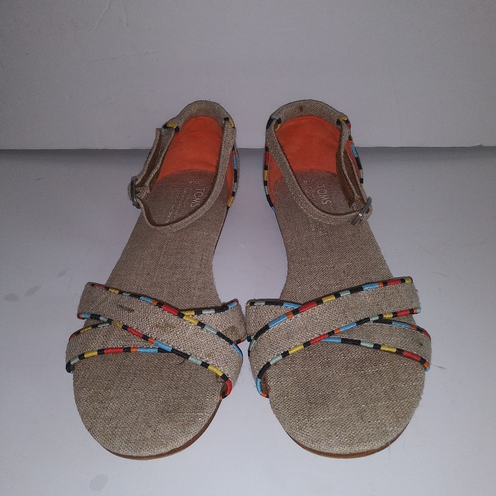 Toms Strap Flat Sandals 8